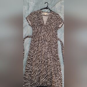 Michael Kors Zebra Wrap Dress